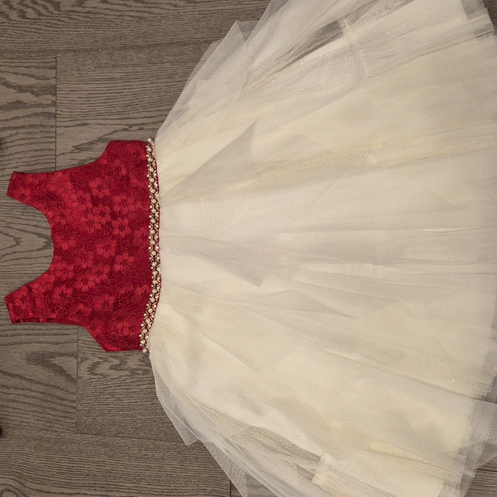 American Princess Red Lace Dress Size 6/7